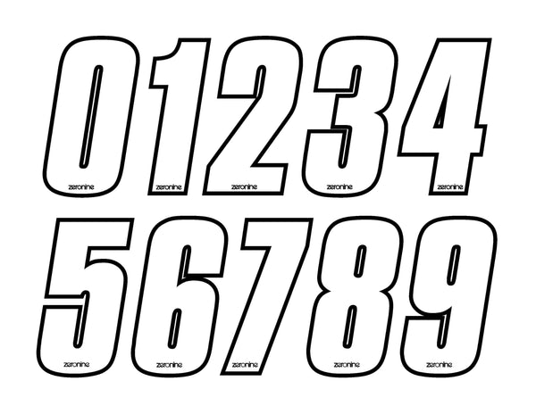 Goopy Numbers Outlines Outline Numbers - 4.25